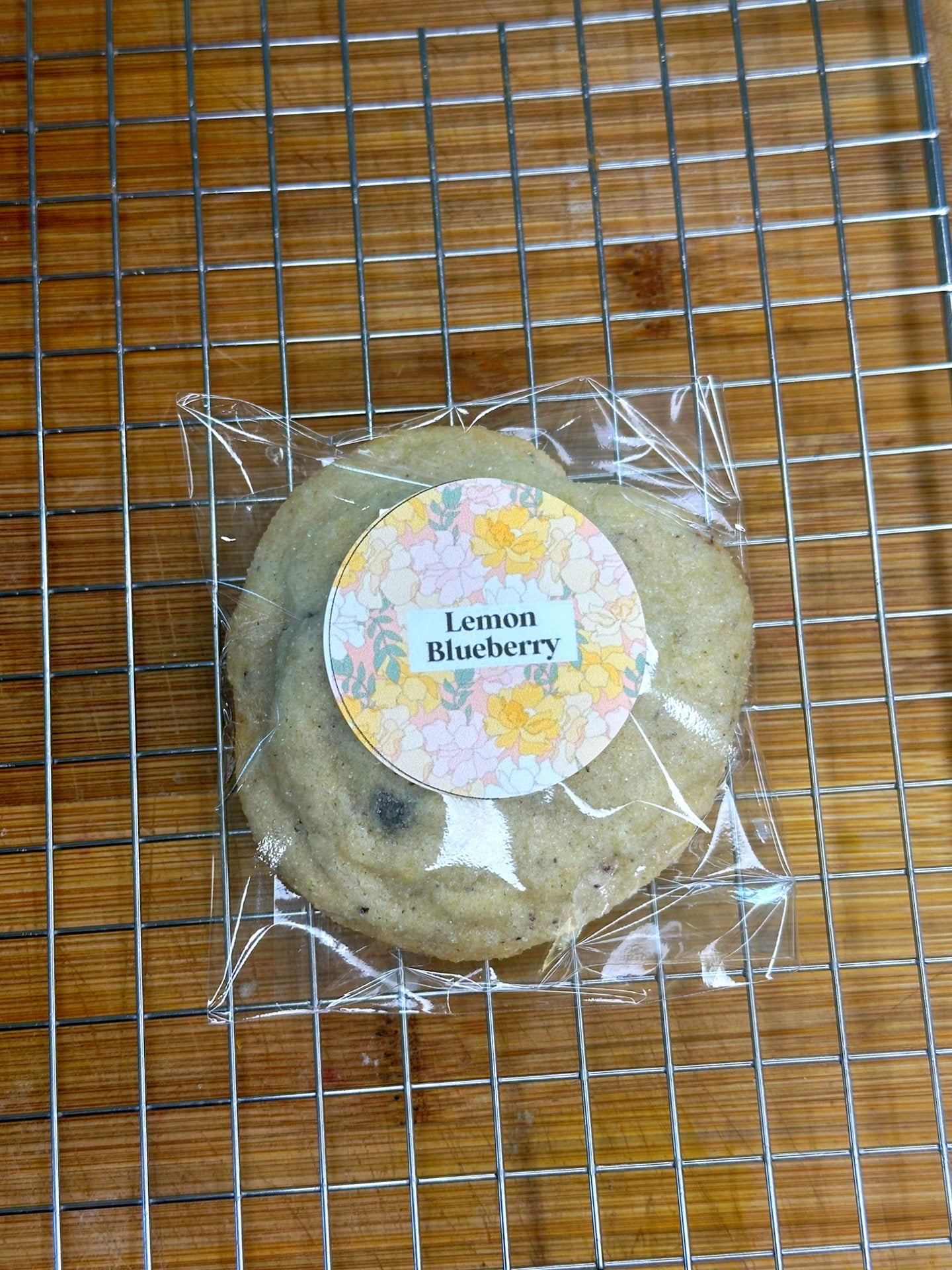 LEMON BLUEBERRY cookie – soft lemon cookie with bursts of real blueberries, fresh-baked and available for pickup or shipping