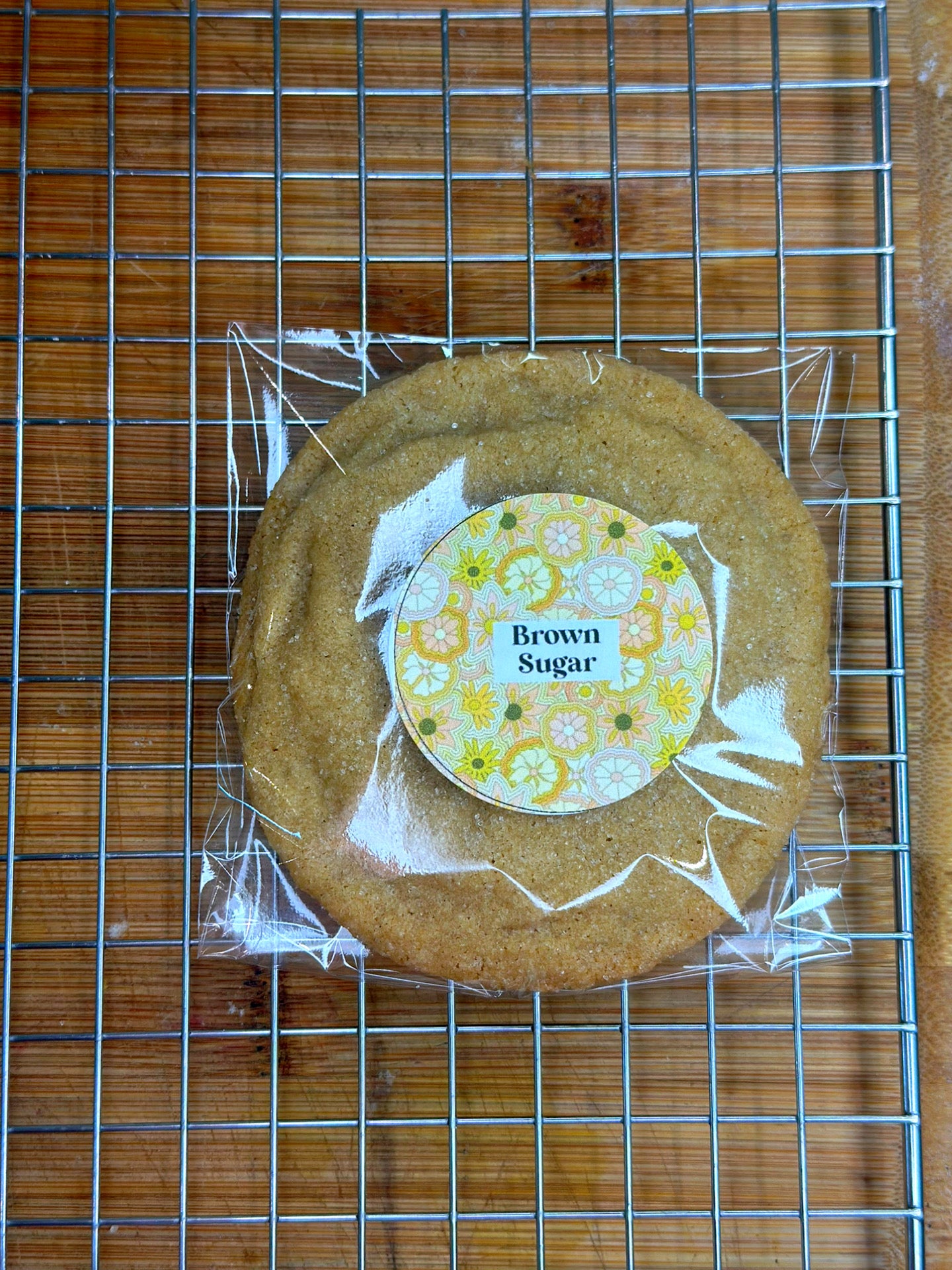 BROWN SUGAR COOKIE – soft and chewy golden cookie made with rich brown sugar, baked fresh and wrapped for local pickup or nationwide shipping